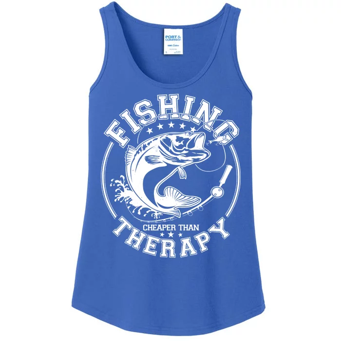 Fishing Cheaper Than Therapy Ladies Essential Tank