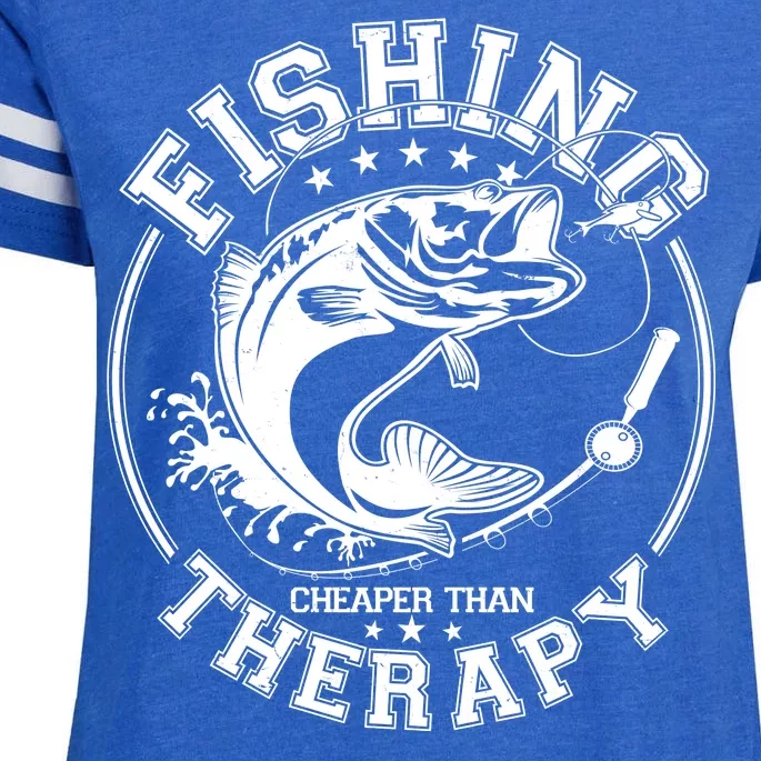 Fishing Cheaper Than Therapy Enza Ladies Jersey Football T-Shirt