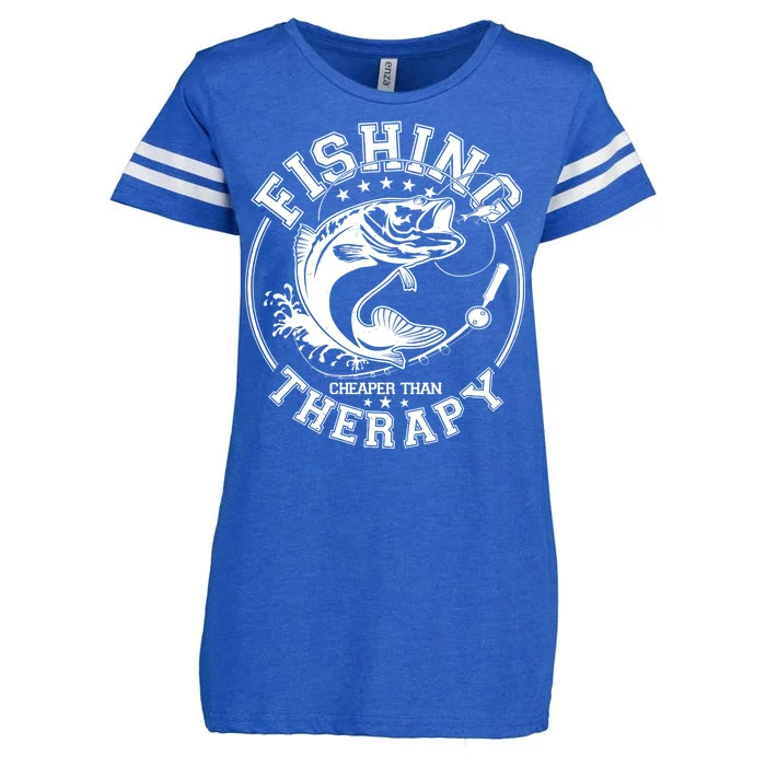 Fishing Cheaper Than Therapy Enza Ladies Jersey Football T-Shirt