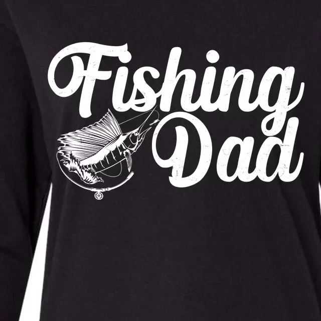 Fishing Dad Father's Day Fishing Fan Womens Cotton Relaxed Long Sleeve T-Shirt