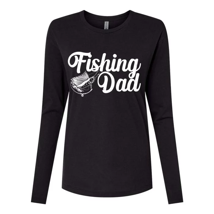 Fishing Dad Father's Day Fishing Fan Womens Cotton Relaxed Long Sleeve T-Shirt