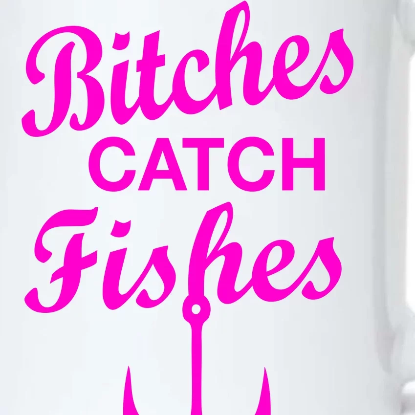 Fishing Girls Funny Black Color Changing Mug