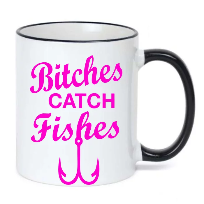 Fishing Girls Funny Black Color Changing Mug