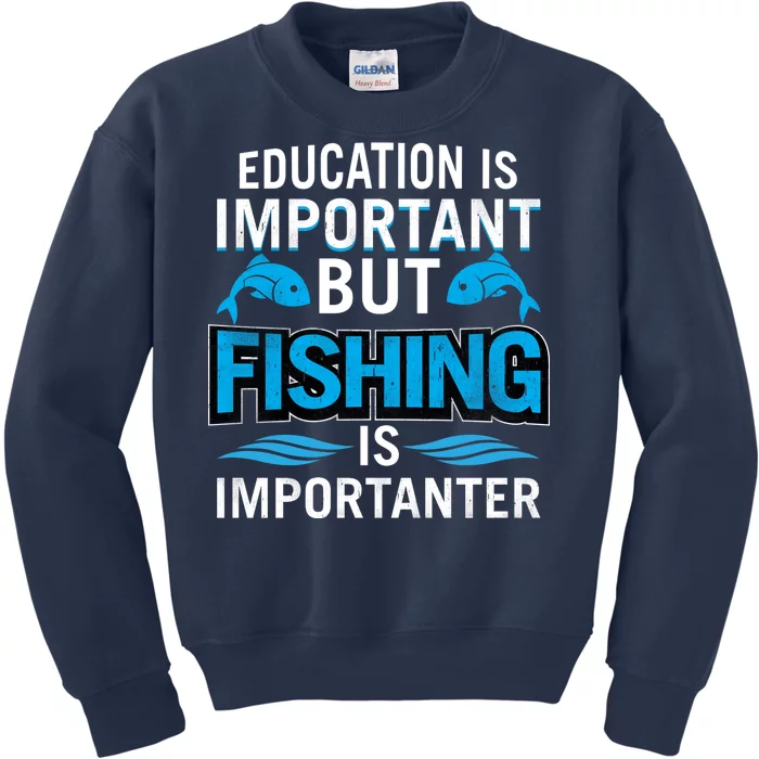 Fishing Is Important Kids Sweatshirt