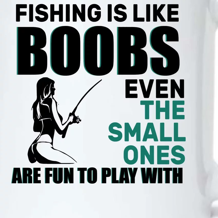 Fishing Is like Boobs Even The Small One Are Fun To Play With Black Color Changing Mug