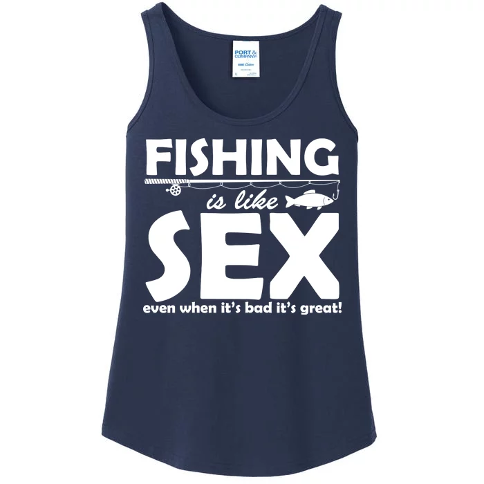 Fishing Is like Sex Ladies Essential Tank