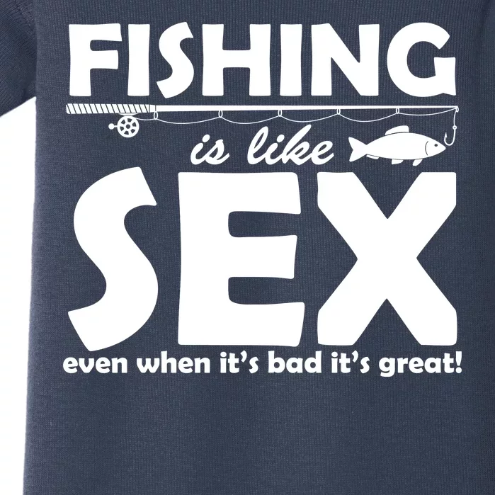 Fishing Is like Sex Baby Bodysuit