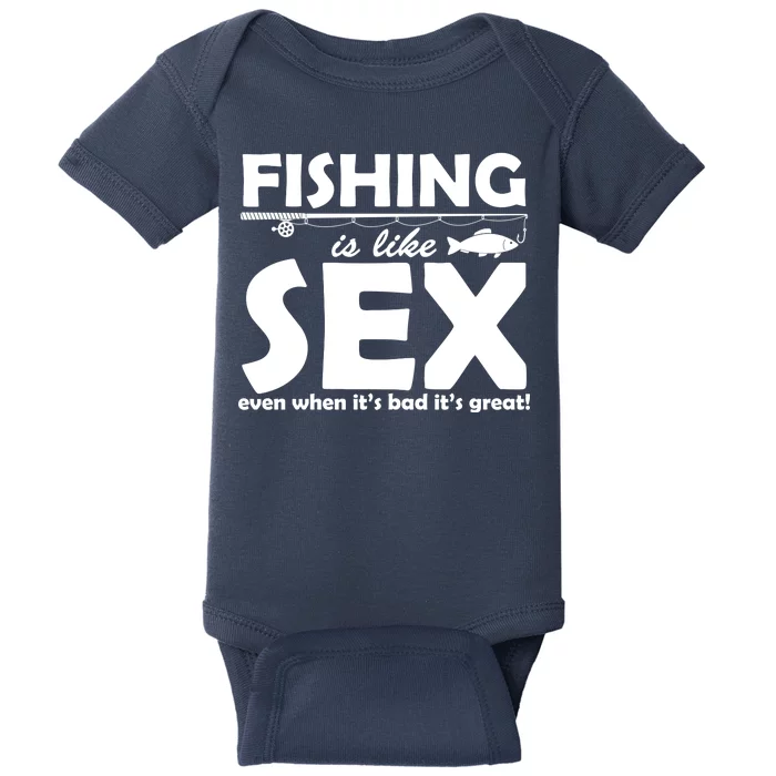 Fishing Is like Sex Baby Bodysuit