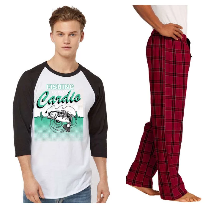 Fishing Is My Cardio Raglan Sleeve Pajama Set