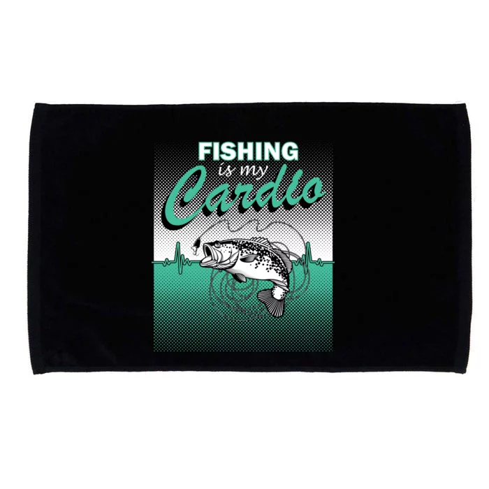 Fishing Is My Cardio Microfiber Hand Towel