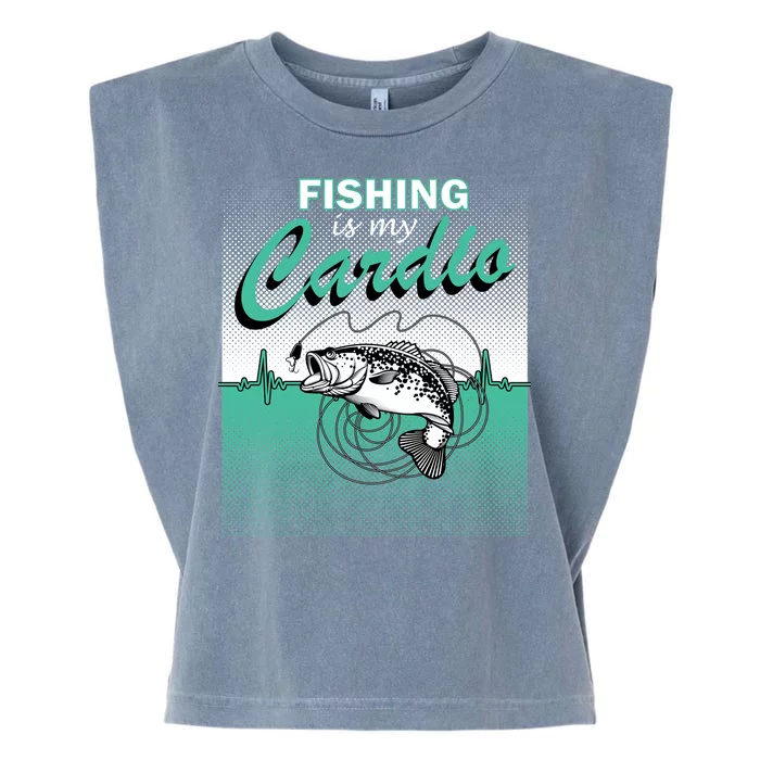 Fishing Is My Cardio Garment-Dyed Women's Muscle Tee