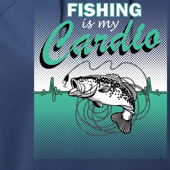 Fishing Is My Cardio Performance Fleece Hoodie