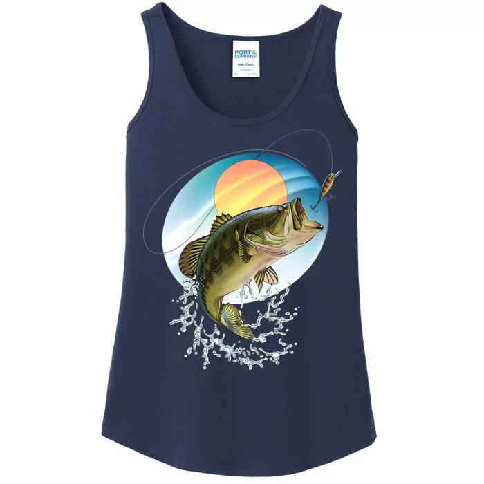 Fishing Leaping Bass Ladies Essential Tank