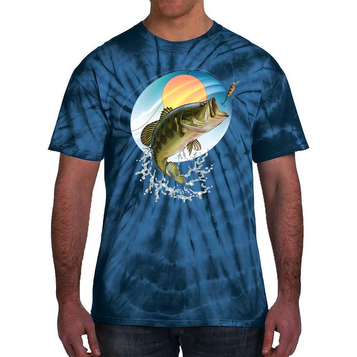 Fishing Leaping Bass Tie-Dye T-Shirt