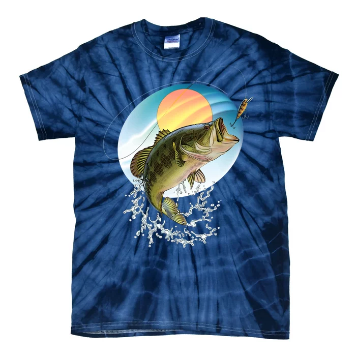 Fishing Leaping Bass Tie-Dye T-Shirt