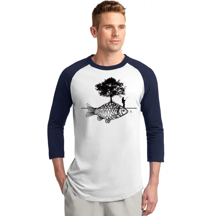 Fishing Life Baseball Sleeve Shirt