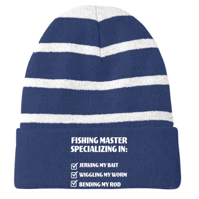 Fishing Master Specializing Striped Beanie with Solid Band