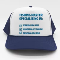 I'd Rather Be Fishing Funny Fisherman Trucker Hat