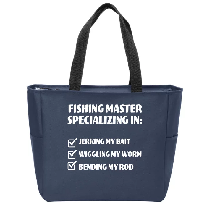 Fishing Master Specializing Zip Tote Bag