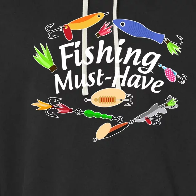 Fishing Must-Have Fishing Lures Garment-Dyed Fleece Hoodie