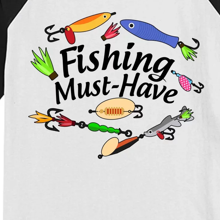 Fishing Must-Have Fishing Lures Kids Colorblock Raglan Jersey