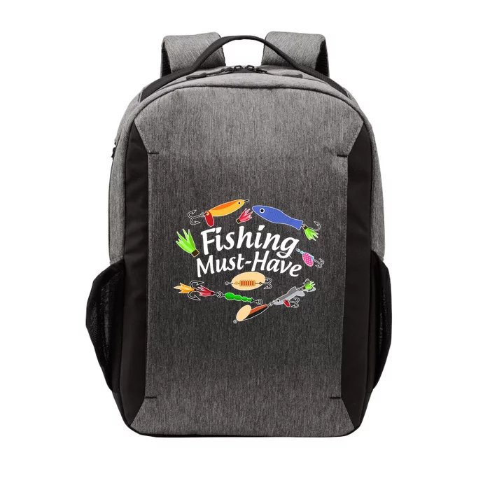 Fishing Must-Have Fishing Lures Vector Backpack