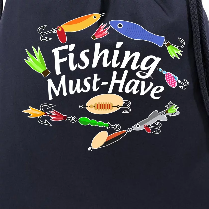 Fishing Must-Have Fishing Lures Drawstring Bag