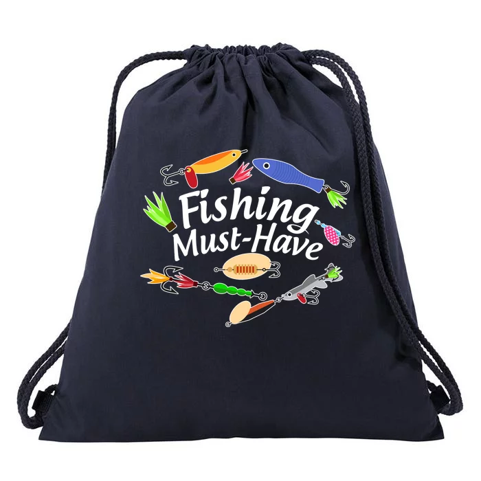 Fishing Must-Have Fishing Lures Drawstring Bag