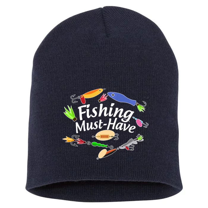 Fishing Must-Have Fishing Lures Short Acrylic Beanie