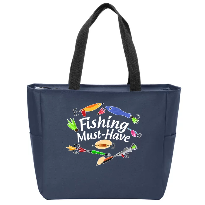 Fishing Must-Have Fishing Lures Zip Tote Bag