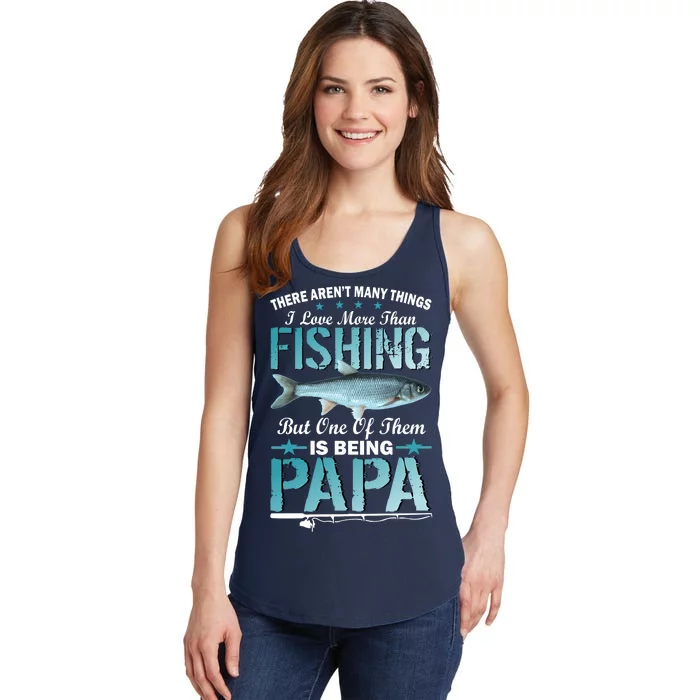 Fishing Papa There Aren't Many Things I Love More Ladies Essential Tank