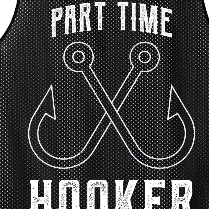 Fishing Part Time Hooker Mesh Reversible Basketball Jersey Tank