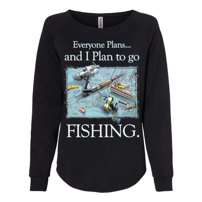 Fishing: Plan To Fish Womens California Wash Sweatshirt