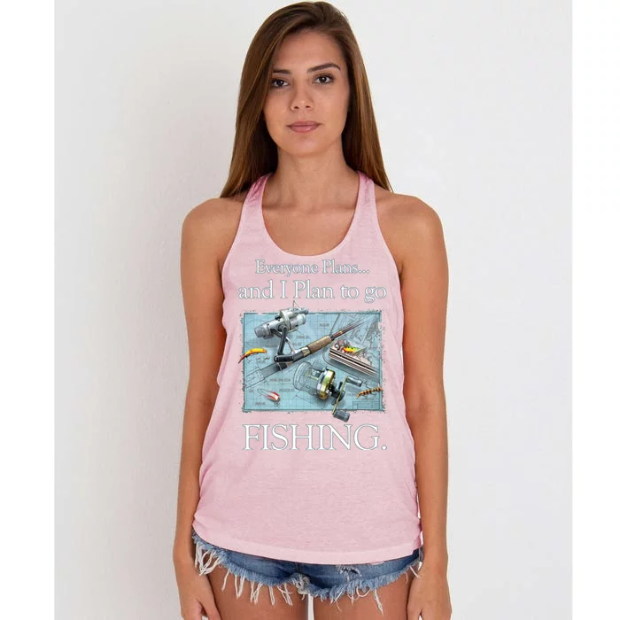 Fishing: Plan To Fish Women's Knotted Racerback Tank