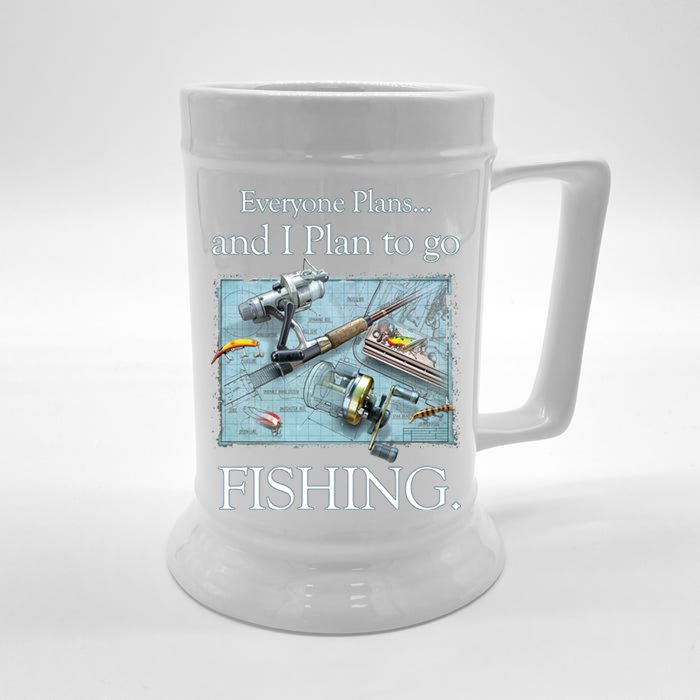 Fishing: Plan To Fish Front & Back Beer Stein