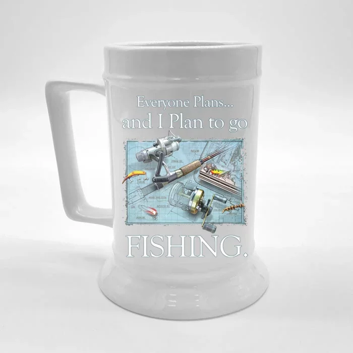 Fishing: Plan To Fish Front & Back Beer Stein