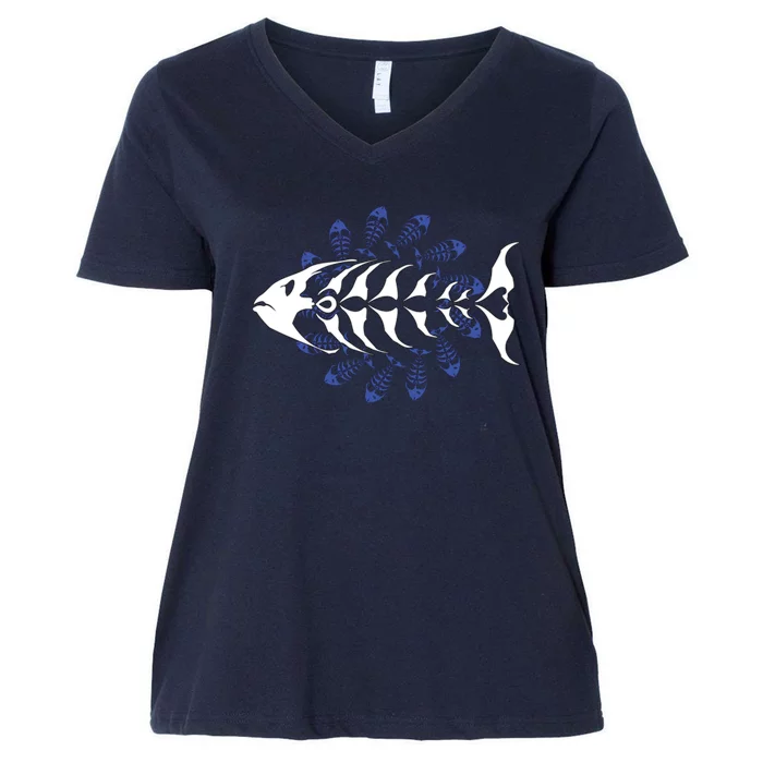 Fishing Primal Surf Women's V-Neck Plus Size T-Shirt