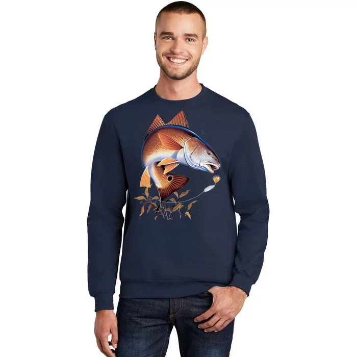 Fishing: Red Fish Tall Sweatshirt