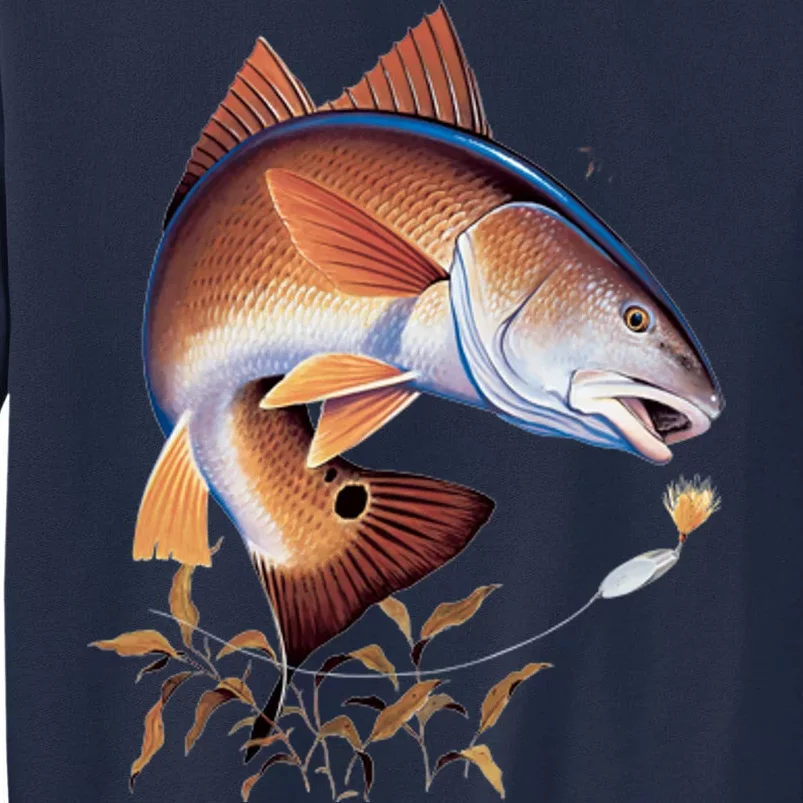 Fishing: Red Fish Tall Sweatshirt