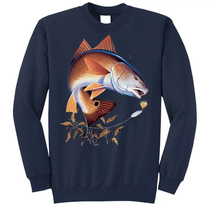 Fishing: Red Fish Tall Sweatshirt