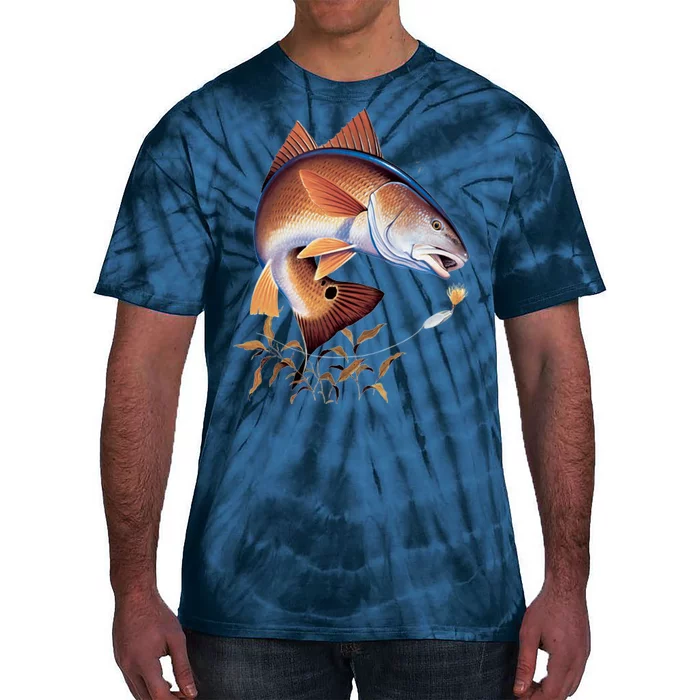 Fishing: Red Fish Tie-Dye T-Shirt