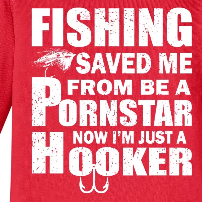 Fishing Saved Me Pornstar Hooker Baby Long Sleeve Bodysuit