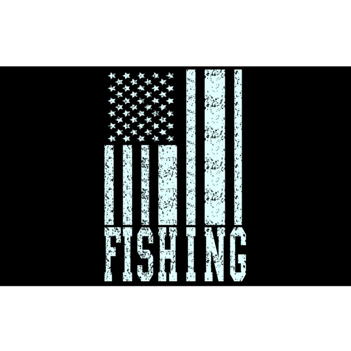 Fishing USA Flag Bumper Sticker