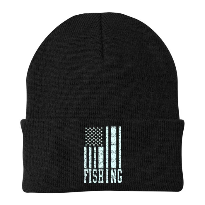 Fishing USA Flag Knit Cap Winter Beanie