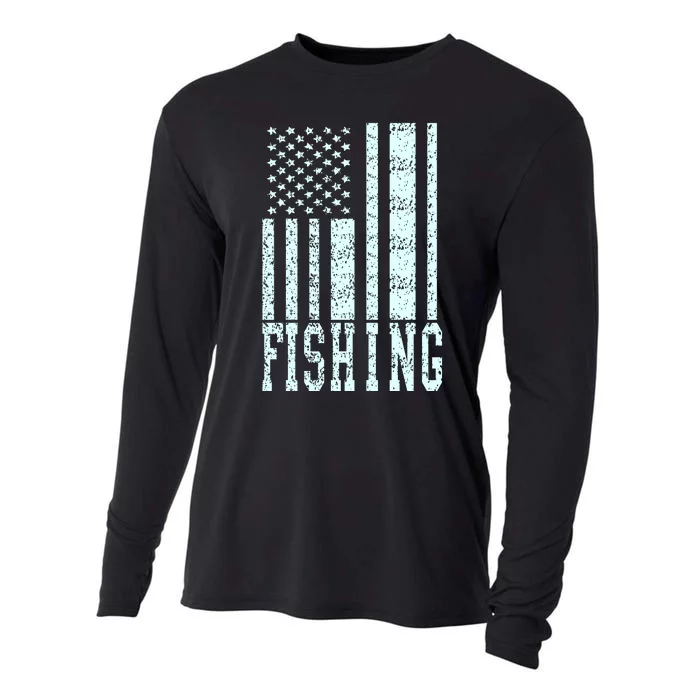 Fishing USA Flag Cooling Performance Long Sleeve Crew