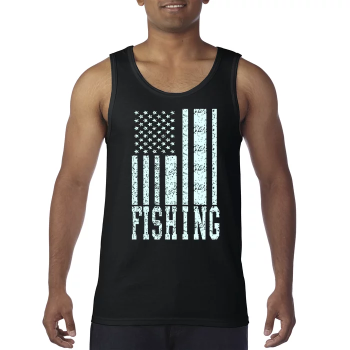 Fishing USA Flag Tank Top