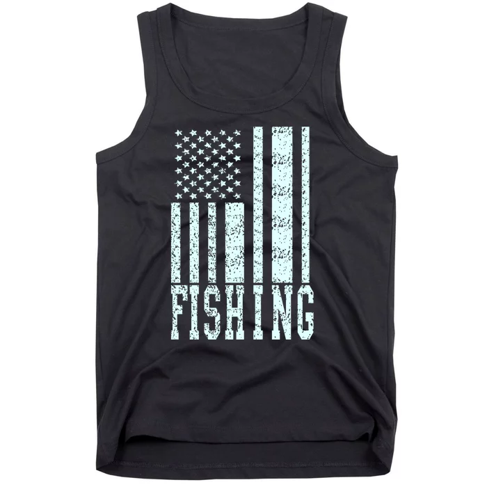 Fishing USA Flag Tank Top