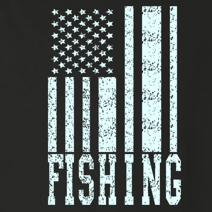 Fishing USA Flag Toddler Long Sleeve Shirt