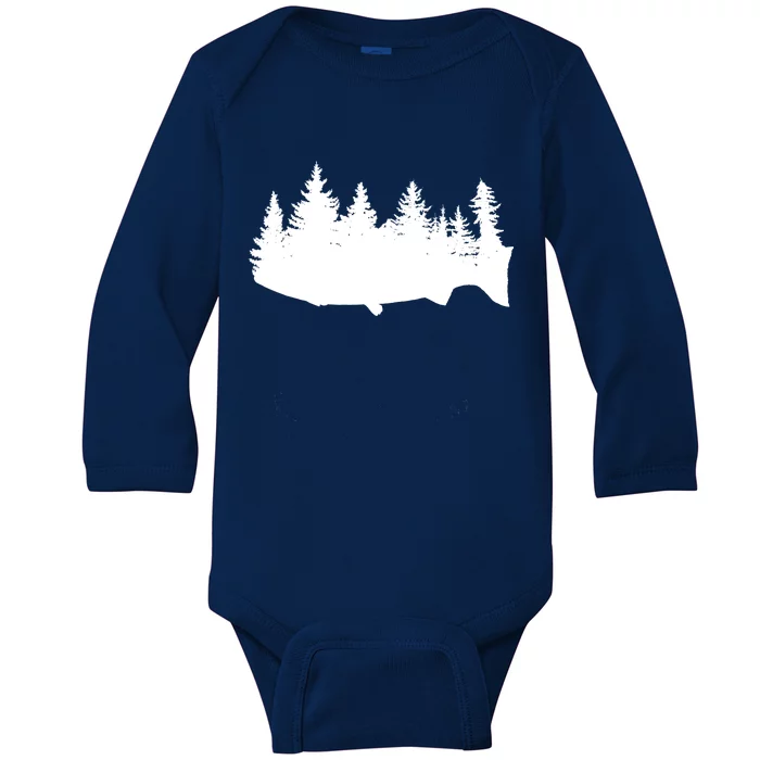 Fishing Wilderness Baby Long Sleeve Bodysuit