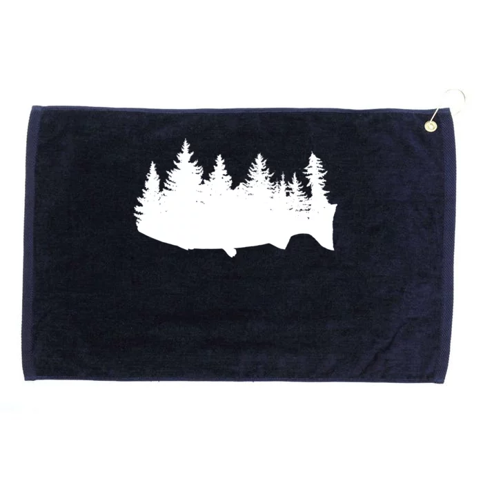 Fishing Wilderness Grommeted Golf Towel